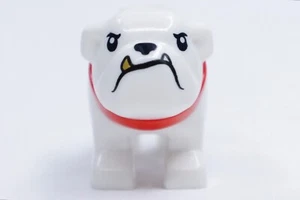 NUEVO LEGO® City Bulldog Blanco con Cuello Rojo y Diente Dorado Estación de Policía 60246 - Imagen 1 de 3