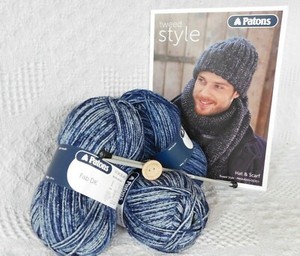 BEGINNERS KNITTING KIT Learn To Knit SCARF & HAT - EASY PATTERN * INSTRUCTIONS