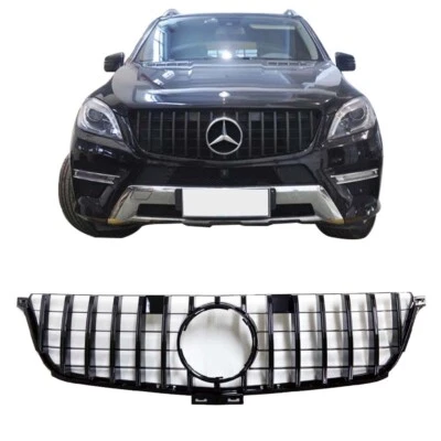 Front Bumper Grill Black GT Grille Fit 2012-2015 Mercedes Benz W166 ML-Class - Imagem 1 de 4