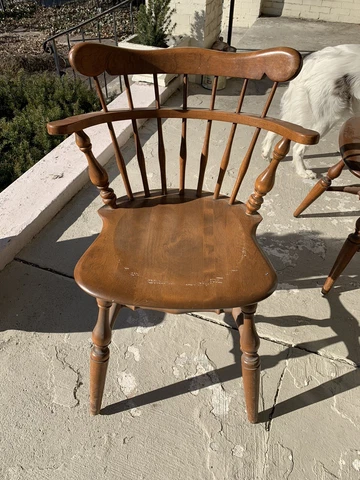 ETHAN ALLEN Heirloom Nutmeg Maple Spindle ladder Back Dining Chair Cover