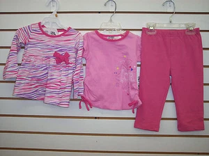 Conjunto de 3 pantalones con botones de maní para bebés y niñas pequeñas $42-$44 talla 12 meses - 6X - Imagen 1 de 16