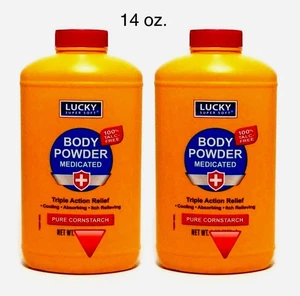 2 Stück - Lucky Super Soft medizinisches Körperpulver - dreifach wirkende Linderung / 14 Unzen - Bild 1 von 5