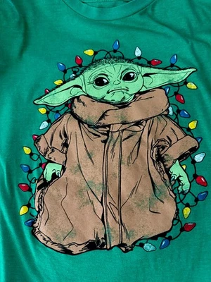 Star Wars Christmas Green T Shirt  Sz  medium Yoda - Image 1 of 4