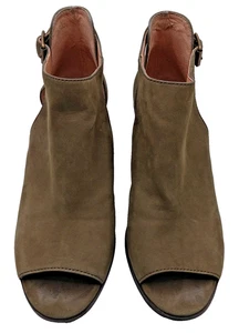 Botines Lucky Brand Barimo Tacón Apilado Botines Cuero Verde Para Mujer Talla 7 - Imagen 1 de 8