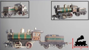 Early version 1900-1905 Bing #210 Clockwork Locomotive w/ Tender - Picture 1 of 8