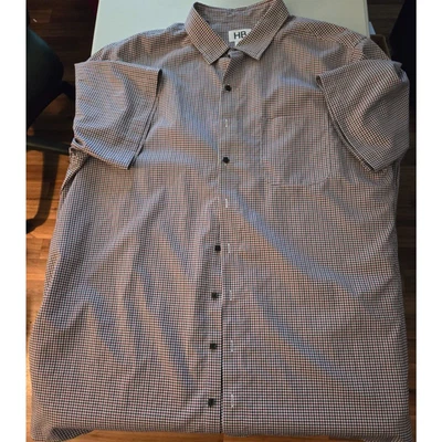 HB Harbor Bay Shirt Men's XXLT Black Red White Plaid Short Sleeve Button Up - Image 1 of 4