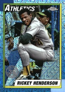 2025 Topps #T90C-40 Rickey Henderson 1990 Topps Baseball 35th Anniversary Chrome - Picture 1 of 2