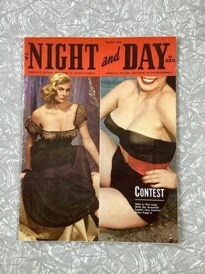 Vintage Night And Day Magazine March 1955 Anita Ekberg - Image 1 of 4