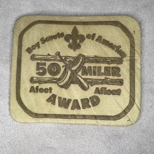 BSA Toppa in pelle scamosciata 50 Miler Award Afoot Afloat SC-216 - Foto 1 di 4