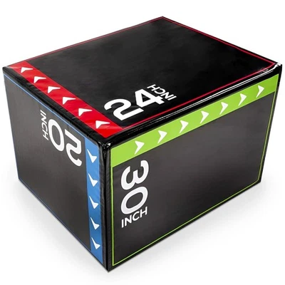 BalanceFrom Fitness 3 in 1 60 Pounds Foam Plyometric Box Jumping Exercise, Black