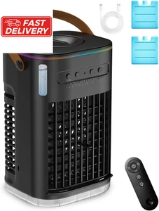 Small air conditioner portable ac unit, evaporative cooler Large, Black - Picture 1 of 7