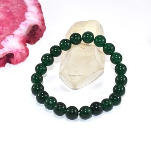 Pulsera con cuentas de ágata verde efecto calmante cristal curativo uso... - Imagen 1 de 10