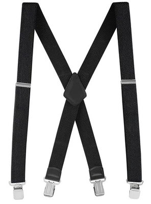 Buyless Fashion Textured Suspender Mens - 48 Adjustable Straps 1 1/2 - X Back - Image 1 of 4