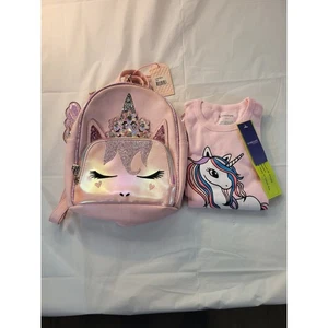 Mochila Pequeña Niñas Iridiscente Brillo Rosa Unicornio *con Bonificación Unicornio Pijamas Talla 7 - Imagen 1 de 14