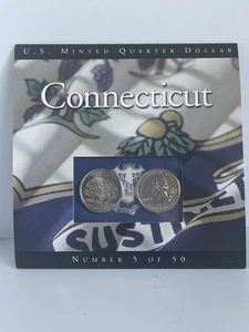 1999 2 Coins of America State Quarter Set Connecticut #5of 50 - Picture 1 of 3