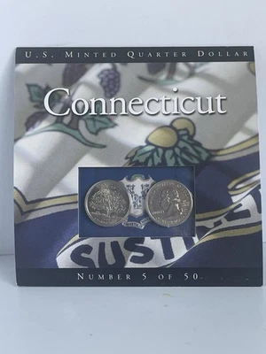 1999 2 Coins of America State Quarter Set Connecticut  #5of 50 - Image 1 of 3