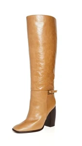 Botas Tory Burch para mujer con tacón de plátano, caramelo, tostadas, 7 medianas EE. UU. - Imagen 1 de 5
