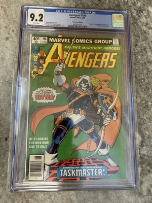 Quiosco Avengers #196 CGC 9,2 casi nuevo - páginas blancas clave 1980 primer Taskmaster completo Foto 1 de 2