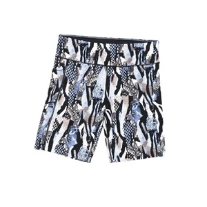 Calvin Klein Blue Nylon Shorts Women's 2XL Pull On Geometric Gym - Picture 1 of 7