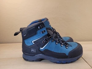 Timberland PRO Boots Comp Toe Waterproof Blue Mens Size 10.5 W - Picture 1 of 11