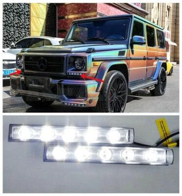 Luz diurna LED PARA 2000-2018 W463 Mercedes-Benz G550 G500 AMG G63 G65 - Imagem 1 de 4