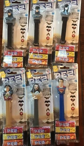 PEZ Candy Dispensers JUSTICE LEAGUE Lot of 6 Superman Batman Aqua Man WonderWmn - Picture 1 of 8