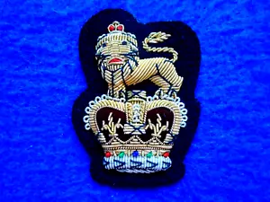 1953-69 BRIGADIERS & COLONELS STAFF BULLION CAP BADGE, BRITISH MADE - Foto 1 di 2
