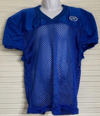 Camiseta de fútbol juvenil Rawlings corte profesional, mediana, azul Foto 1 de 3