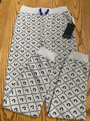 PANTALONES DE CHÁNDAL TRUE RELIGION JÓVENES GRIS JASPEADO TALLA GRANDE NUEVOS CON ETIQUETAS $59 Foto 1 de 3