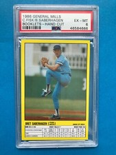 1986 General Mills Fisk/Saberhagen Booklet Hand Cut PSA 6 EX-MT.  One higher.