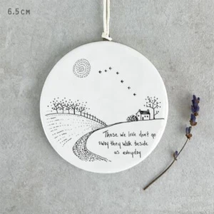 Porcelain Countryside Wall Hanger - Those we love | Bereavement Gift - Picture 1 of 3