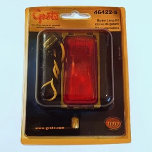 Grote 46422-5 Marker Side Clearance Marker Light Lamp Kit w/Red Lense - Foto 1 di 4