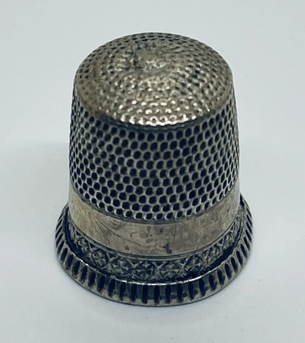 Antique Victorian Sterling Silver Thimble Cover