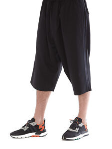 Y-3 X adidas Dropped Crotch Craft Shorts - Men's Below Knee Black Relaxed Pants