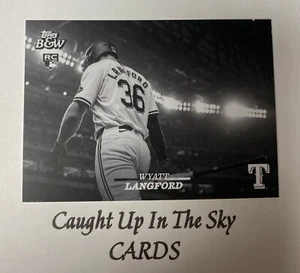 2024 Topps Black & White Wyatt Langford RC Short Print Image Variation Rangers - Picture 1 of 2