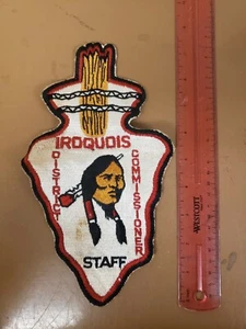Vintage Large Boy Scouts Iroquois District Commissioner Staff Patch - Picture 1 of 2