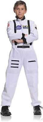 Disfraz de astronauta blanco para niño de la NASA traje para niños comandante espacial Halloween Foto 1 de 2
