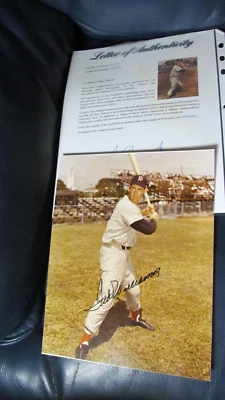 Ted Williams Signed 8 x 10 Photo PSA Certified 2 - Image 1 of 4