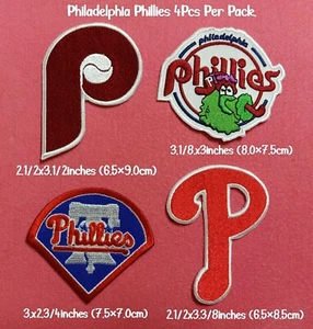 Philadelphia Phillies 4Pcs Baseball MLB Logo Patch From Thai 🛫To🛬USA🚚USPS - Picture 1 of 2