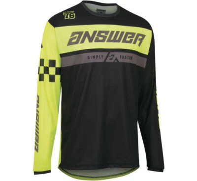 Answer Racing A22 Arkon Octane Green/Black MX Off-Road Jersey Youth Sizes SM-XL - Image 1 of 2