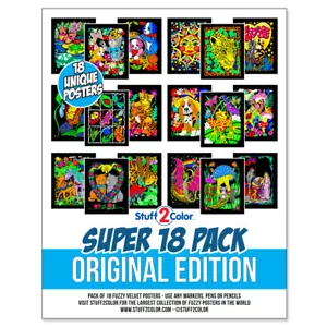 Super Pack of 18 Fuzzy Velvet 8x10 Inch Posters (Original Edition) - Picture 1 of 1