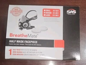 SAS Safety BreatheMate 311-2017 Mezza Maschera Respiratore Facepiece - Medium - Foto 1 di 3