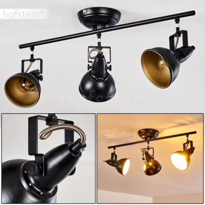 Vintage Decken Lampen Wohn Schlaf Zimmer Leuchten Flur Strahler schwarz-gold