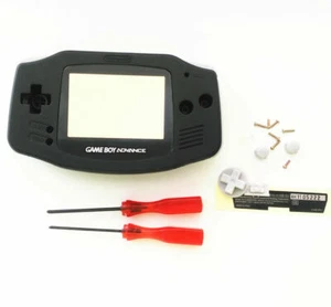 Black Full Housing Shell Case Cover for Nintendo Gameboy Advance GBA Console-NEW - Picture 1 of 5