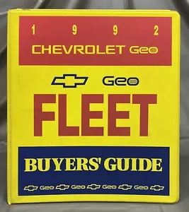 Chevrolet Geo Fleet Buyers Guide 1992 Binder Only  - Picture 1 of 10