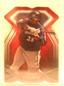 Topps Diamond Die Cut Black DC-71 2011 DC 57/60 Prince Fielder sin revestimiento - Imagen 1 de 2