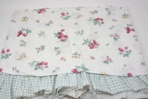 Liz Clairborne Fenster Volant weiß grün kariert Himbeeren 84 x 15" - L3 - Bild 1 von 1