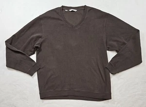 Cutter & Buck Mens Xl Brown V-neck Pullover Sweater 100% Pima Cotton - Picture 1 of 7