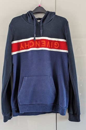 Felpa con cappuccio Givenchy unisex splendido logo capovolto maglione con cappuccio taglia XXL sottile