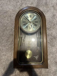 Waltham 31 Day Chime Large Wall Clock Vintage Casket Style FOR PARTS - Picture 1 of 10